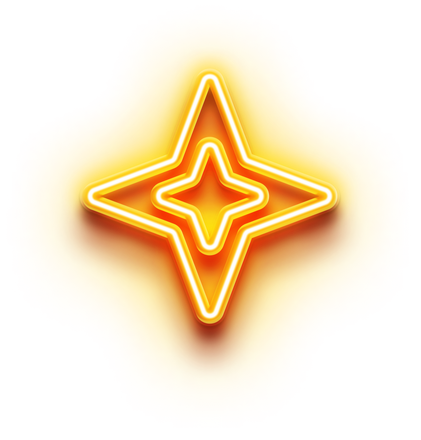 Neon shape star icon